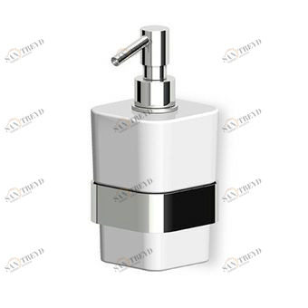 ZAC715 Настенный диспенсер с белой керамической емкостью. Zucchetti Soft 