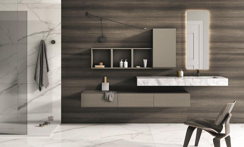 Fiora Настенная тумба под умывальник из полиуретана с ящиками Making sun-id-1515711 - Вид №24