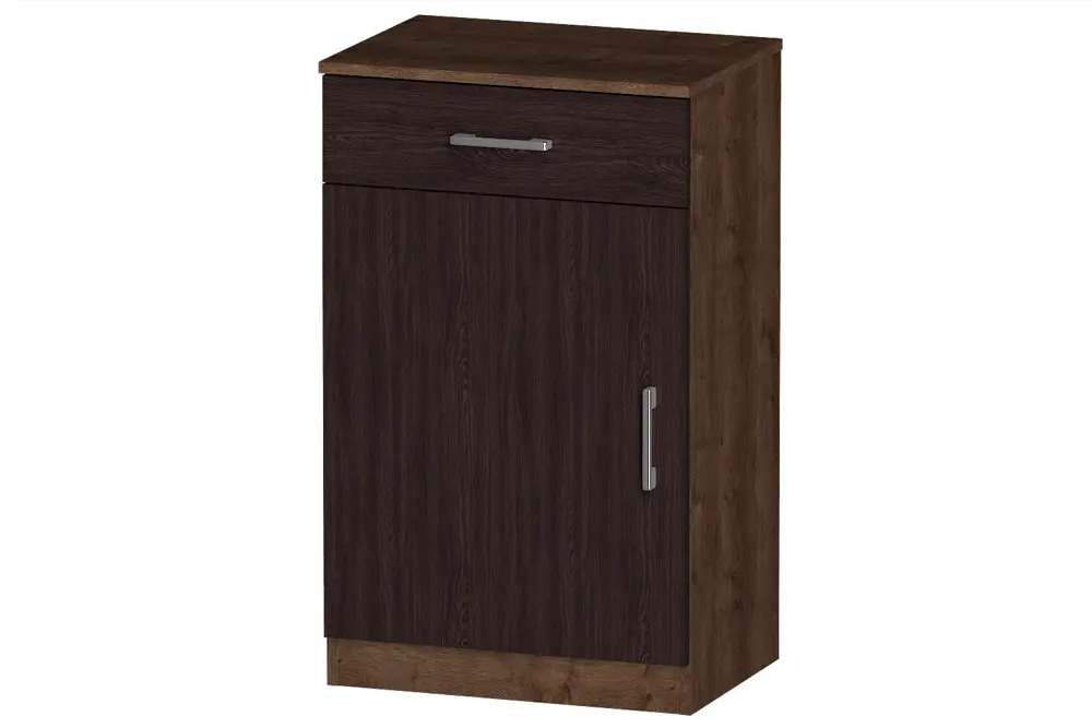 91071190 Тумба офисная Furnistyle ЛТ-01 55x90x40 см 1 ящик ЛДСП цвет дуб коричневый табак/венге STLM-0468326