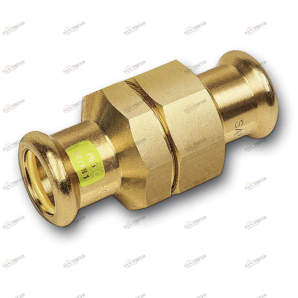 11134054 SANHA 11340 пресс-фитинг газ, бронза, сгон самоуплотн. ВПр-ВПр 54 мм 