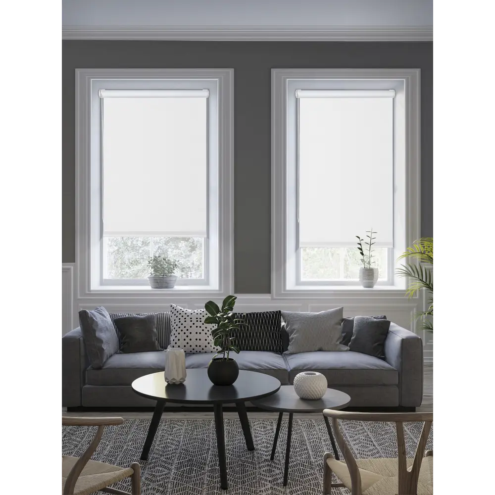 Штора рулонная блэкаут Midnight 50x175 см белая GARDEN STLM-2176171 - Вид №4