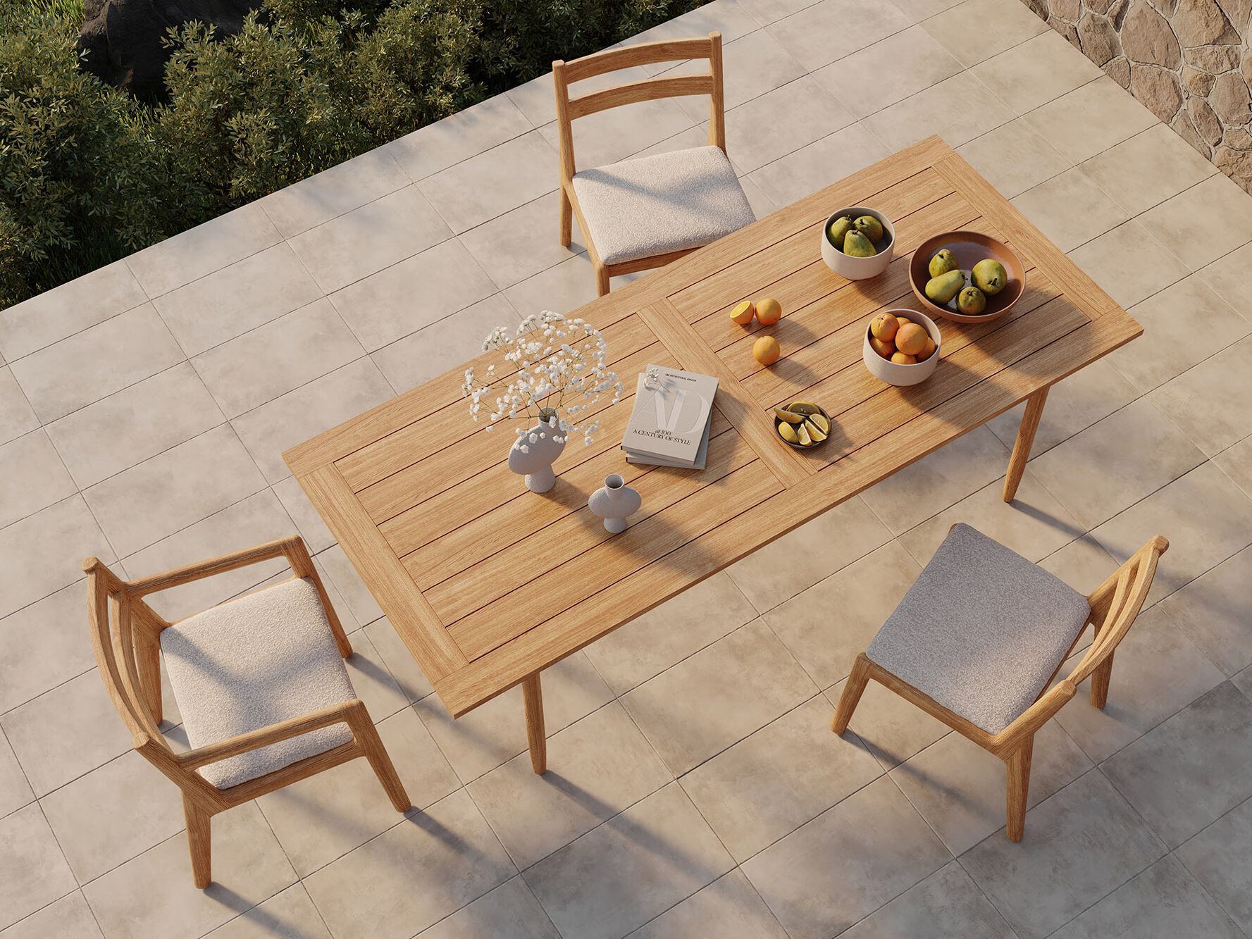 Стул из тикового дерева с мягким сиденьем Walters Laurel ARCH-00025326 - Вид №3