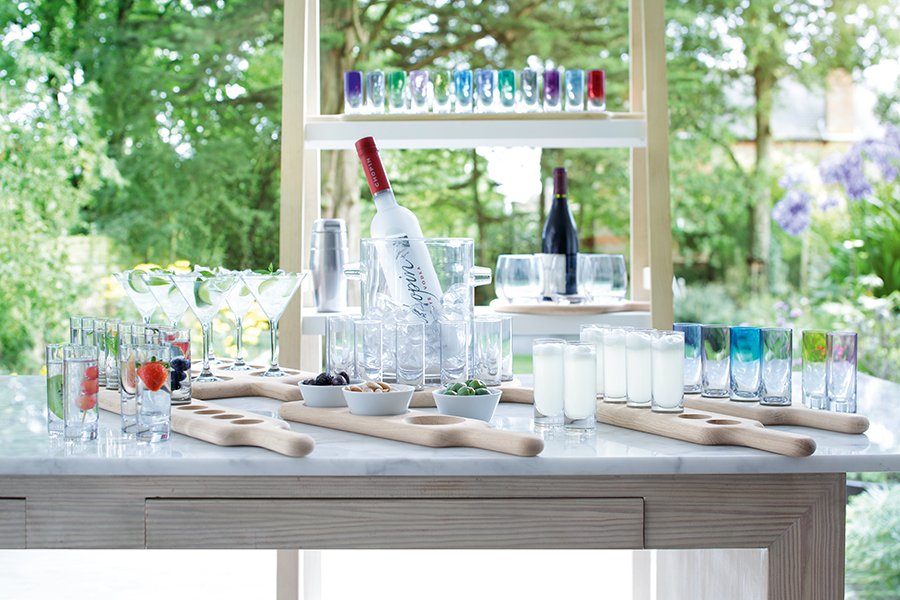 Набор из 6 стопок и деревянной подставки 40 см прозрачное стекло Paddle LSA INTERNATIONAL PADDLE 00-3863074 Прозрачный  - Вид №4