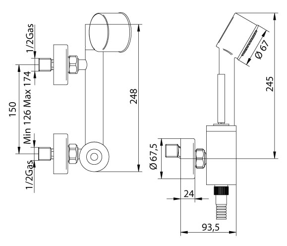 168320PN00-1 Смеситель Bandini Coco Santreyd - Вид №1