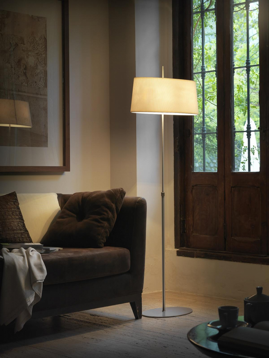 091619 Торшер никель - белый абажур Aromas del Campo Ona - Вид №1