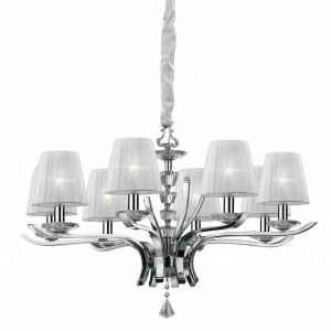 Люстра дизайнерская Mouth хром белая Pegaso SP8 IDEAL LUX ДИЗАЙНЕРСКИЕ 057415 Белый