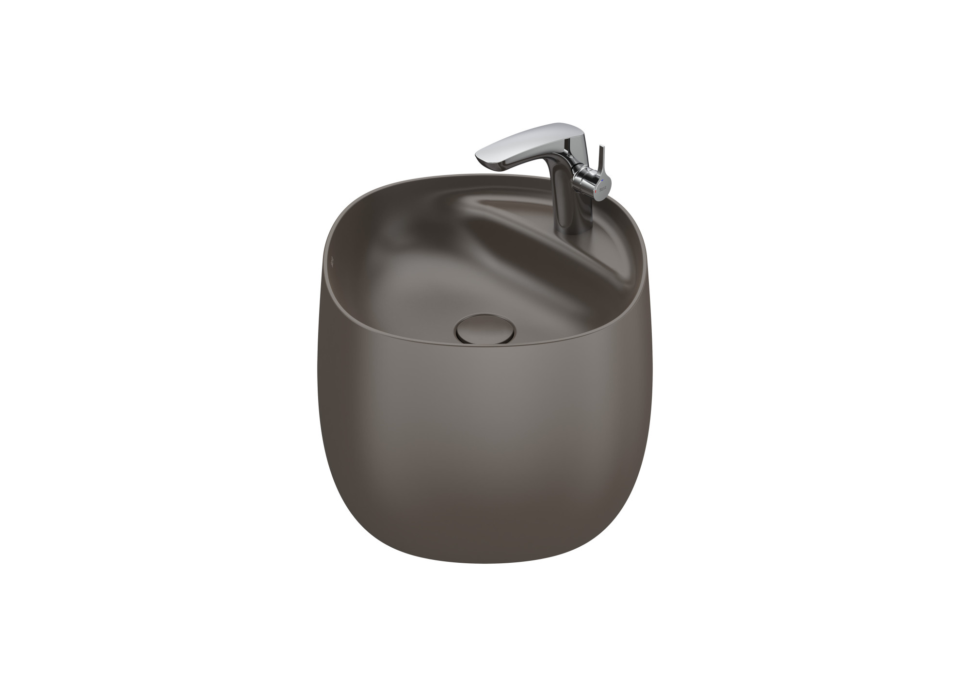 A3270B1660 Настенная раковина FINECERAMIC® со встроенной полупьедесталом ROCA Beyond