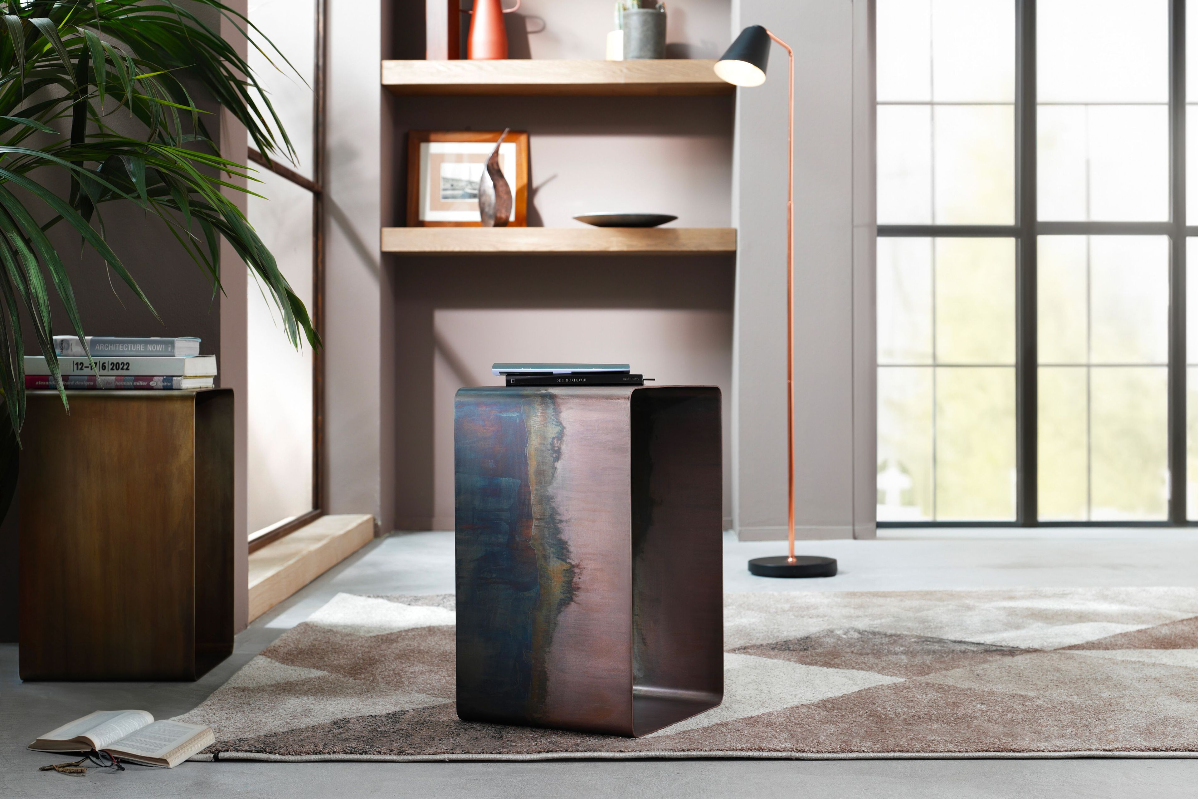 Железный книжный шкаф / журнальный столик Lusent35 параллелепипеды ARCH-00042269 - Вид №4