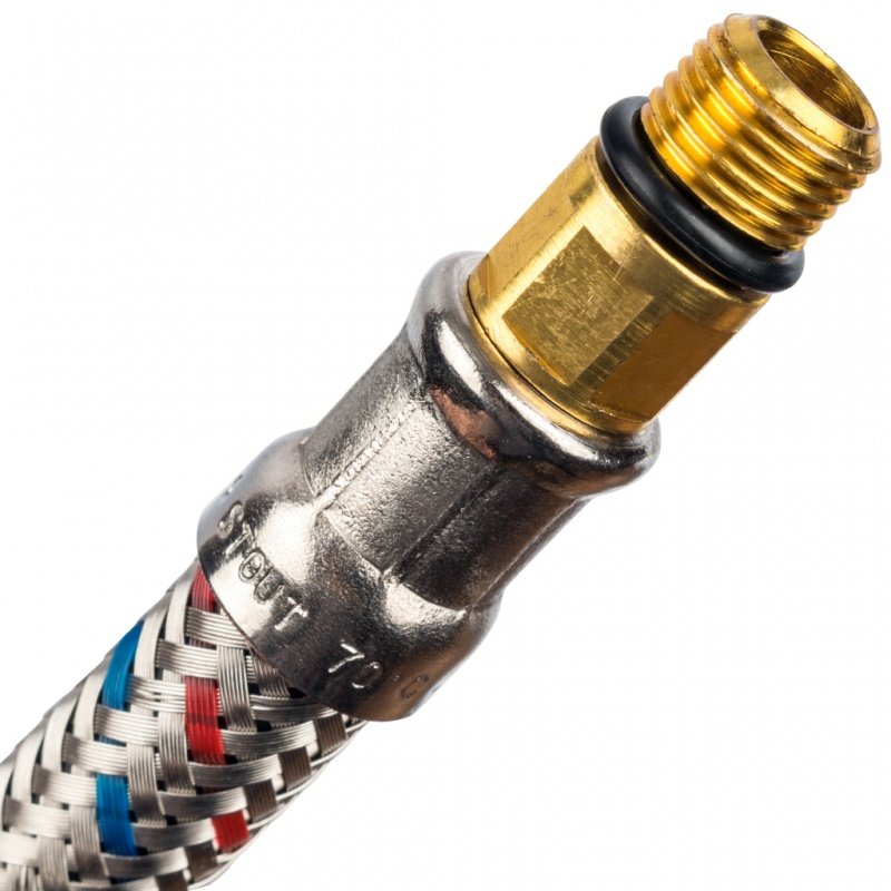 Гибкая подводка для воды M10 (35 мм) х 3/8 BP STOUT - 500 мм SHF0036351010 - Вид №3