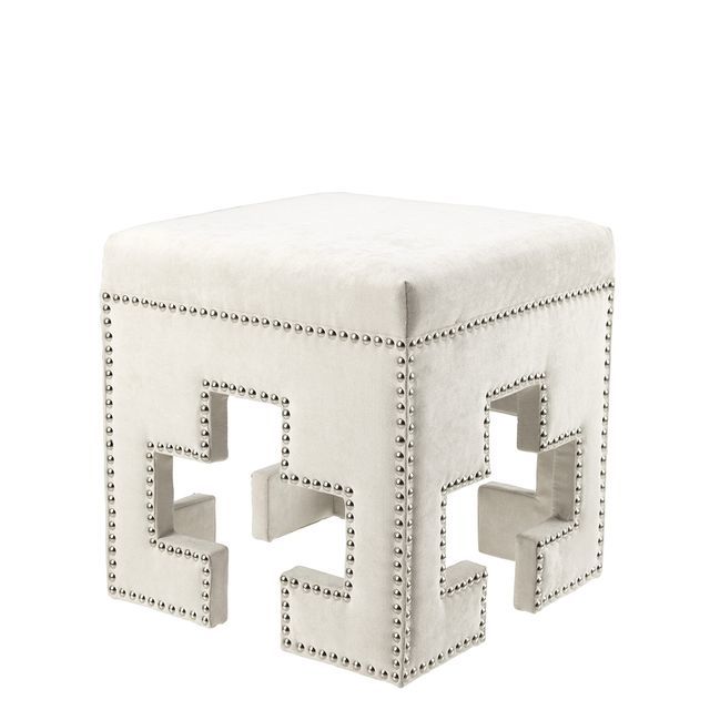 Пуфик белый квадратный 41 см Baglioni от Eichholtz EICHHOLTZ ДИЗАЙНЕРСКИЕ, EICHHOLTZ 061300 Белый  - Вид №1