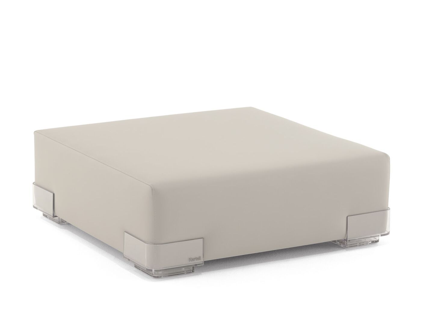 Съемный квадратный пуф из искусственной кожи Kartell Plastics ARCH-00011527 - Вид №3