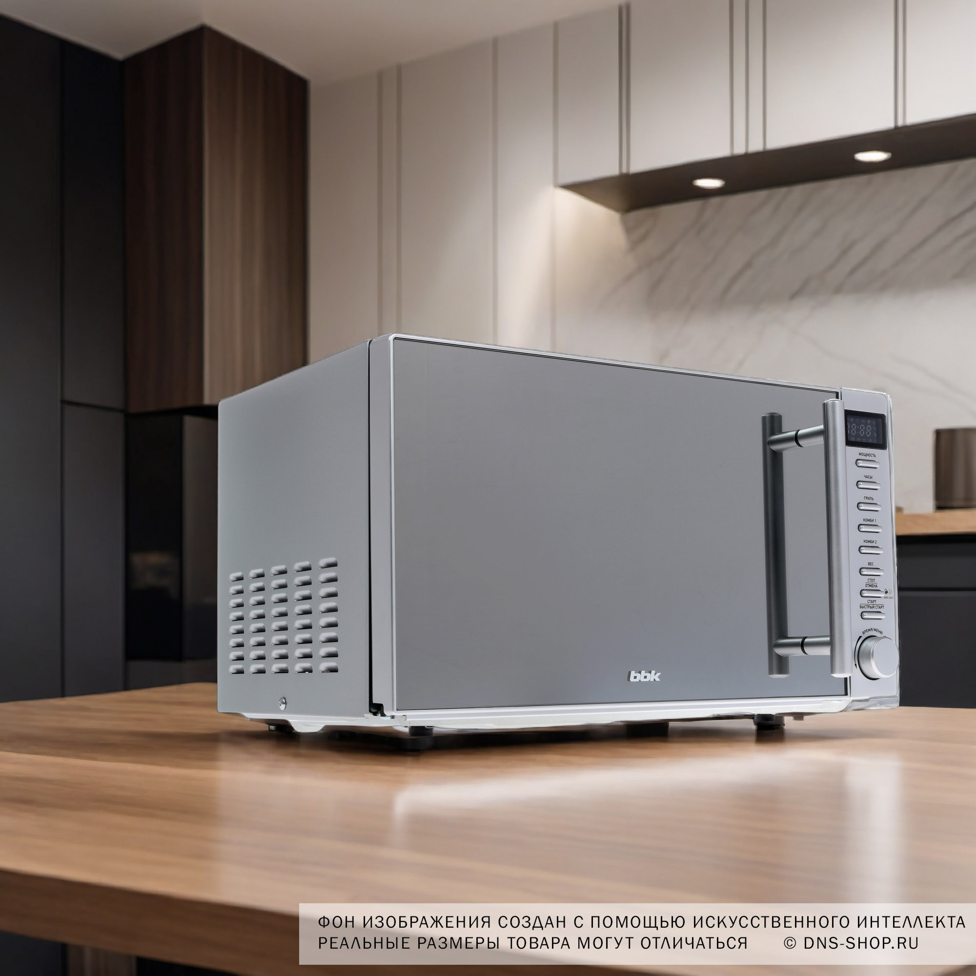 7951857 Микроволновая печь BBK 20MWG-733T/BS-M зеркальный, серебристый STDN-0110964 - Вид №10