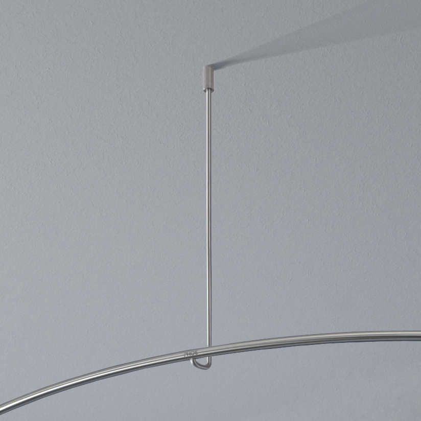 DSB550-800K45 Квадрант штанги для душевой занавески с радиусом дуги 55 см, 80 x 80 см для приклеивания к стене PHOS  - Вид №2