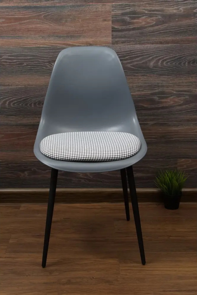 91590594 Стул Zip-Mebel Туссе 45x83x46 см рогожка цвет серый/светло-серый/черный STLM-0863882