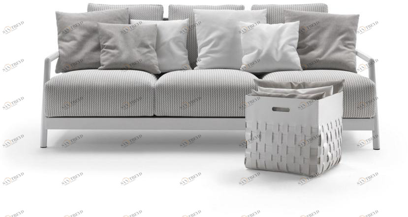 Flexform 3-местный уличный диван со съемным чехлом из ткани Alison sun-id-1353111