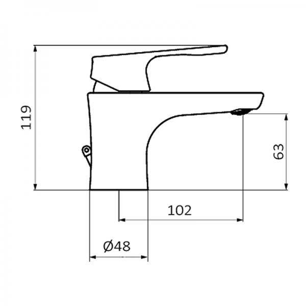 Смеситель для раковины E-PLUS GRB MIXERS 35512350 - Вид №1
