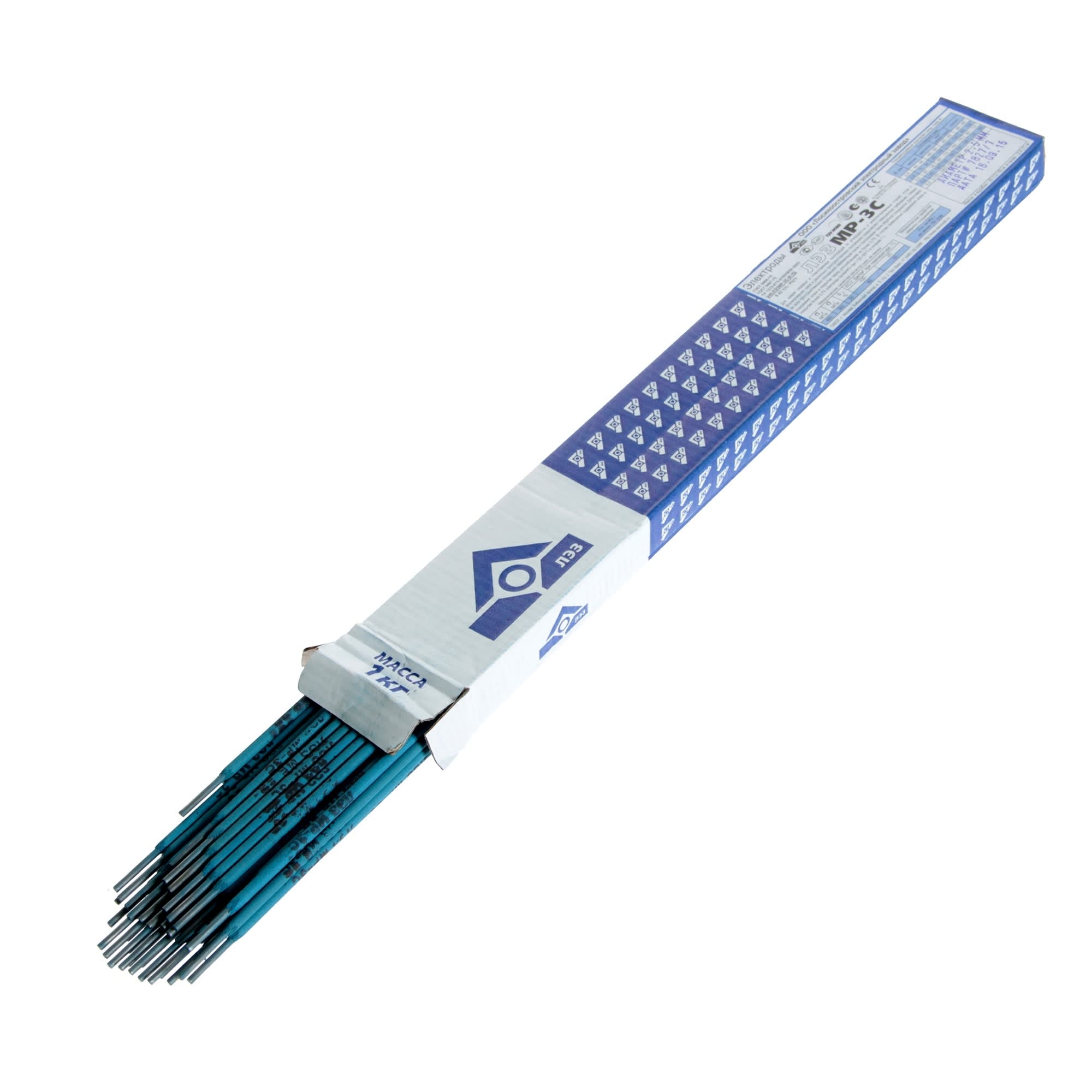14272007 Электроды сталь МР-3С 2.5 мм 1 кг, цвет синий Santreyd  - Вид №1
