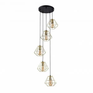 Подвесной светильник металлический золотой Diamond Gold 2576 TK LIGHTING ДИЗАЙНЕРСКИЕ, КАСКАДНЫЕ 00-3889597 Золото;прозрачный