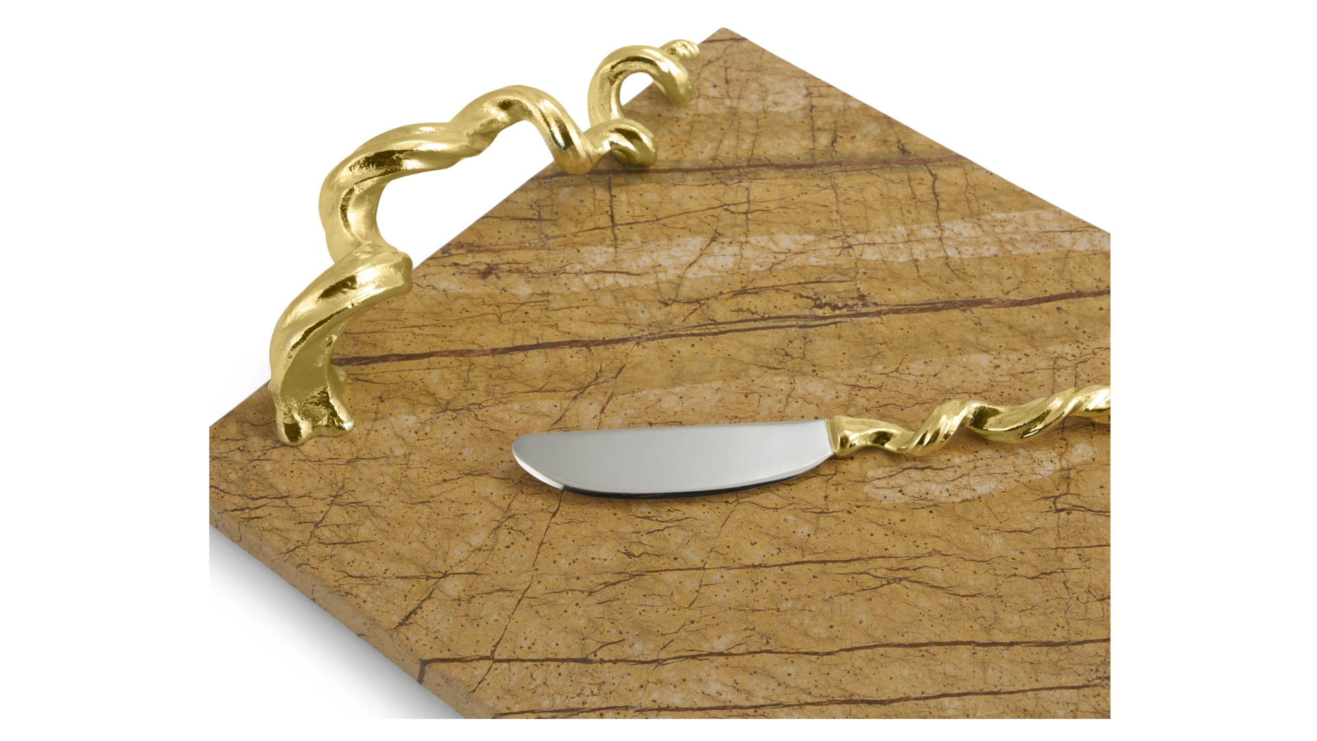 10663715 Michael Aram Доска для сыра с ножом Michael Aram Виноградная лоза 48х25см, мрамор Мрамор  - Вид №3