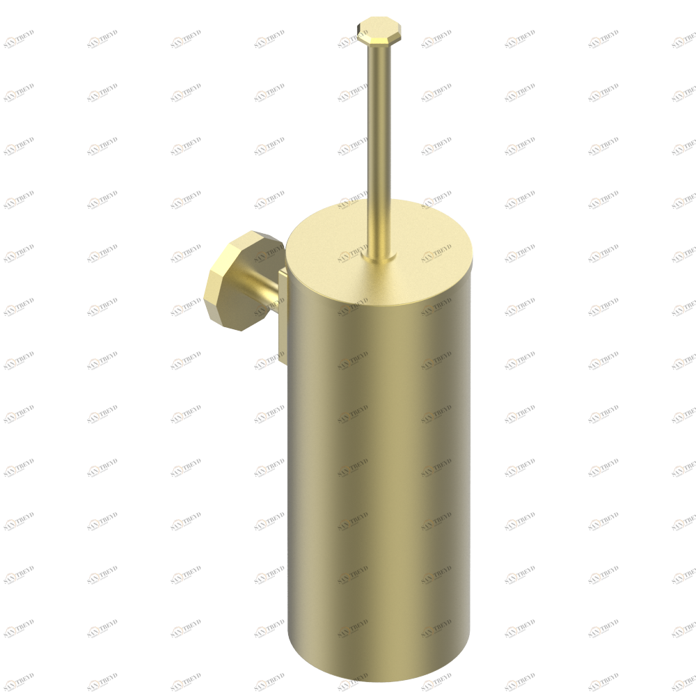 G8A-4720C Стакан настенный и щётка для унитаза с крышкой Thg-paris Les Ondes Покрытие PVD матовая латунь G8A-4720C CAT.F