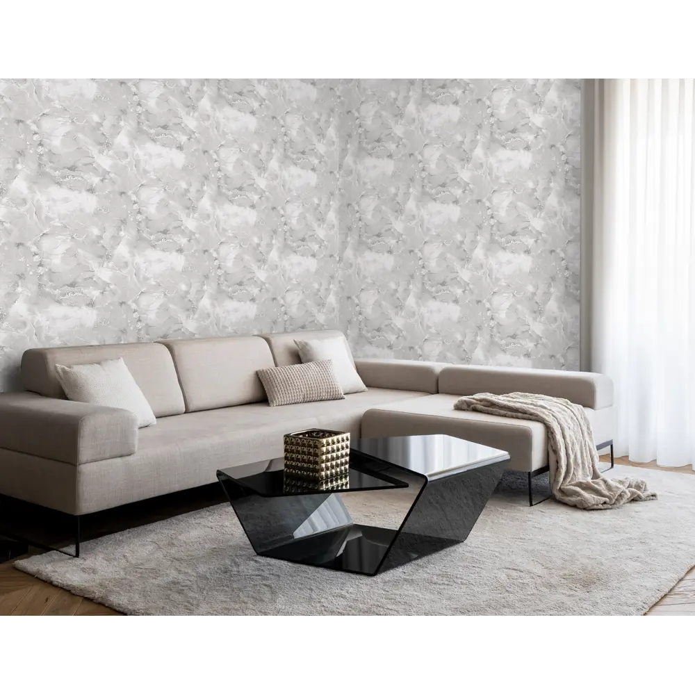 Обои Ateliero Moana серые флизелиновые с текстурой штукатурки 89391009 STLM-1563765 - Вид №5