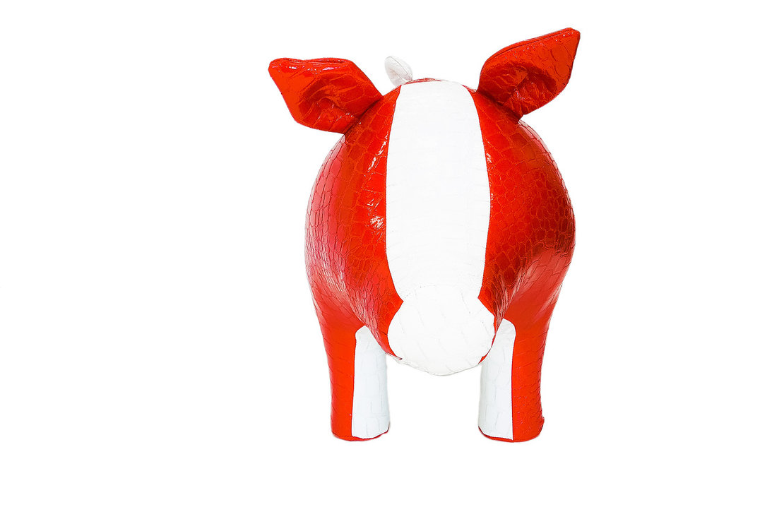 Пуф "Кабан Спартак" мини красный с белым EUROSON ФУТБОЛЬНАЯ 131590 Красный  - Вид №1