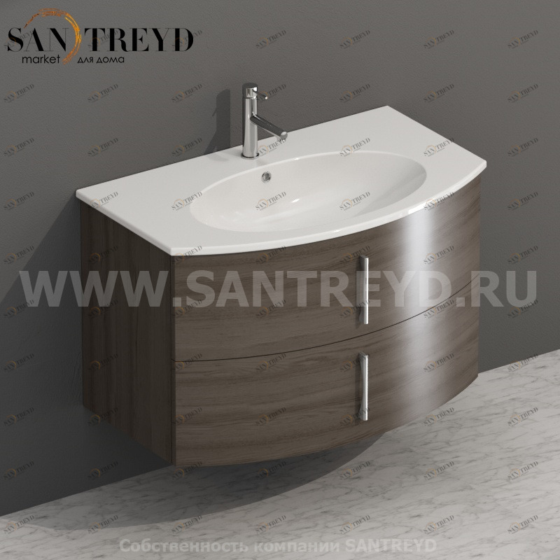 MDMC80Y6161 Тумба с двумя ящиками 78 см коричневая Globo 4ALL Италия Ceramica Globo