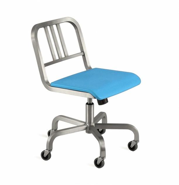 Emeco Вращающееся кресло из алюминия с колесами Nine-o™ sun-id-1471345 - Вид №8