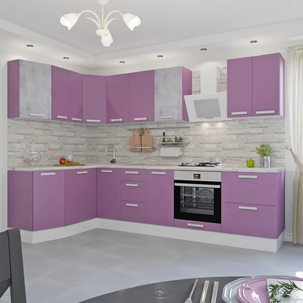 Дверь для шкафа Delinia «Слива» 80x35 см, МДФ, цвет сиреневый Слива бархатная STLM-2182325 - Вид №2