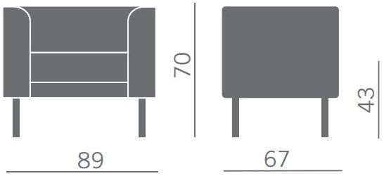Kastel Кожаное кресло с подлокотниками Korall sun-id-1383720 - Вид №2