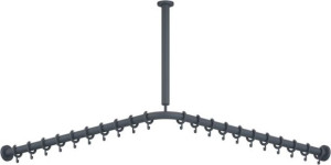 801.34B021 потолочная подвеска HEWI Edition matt | Polyamid