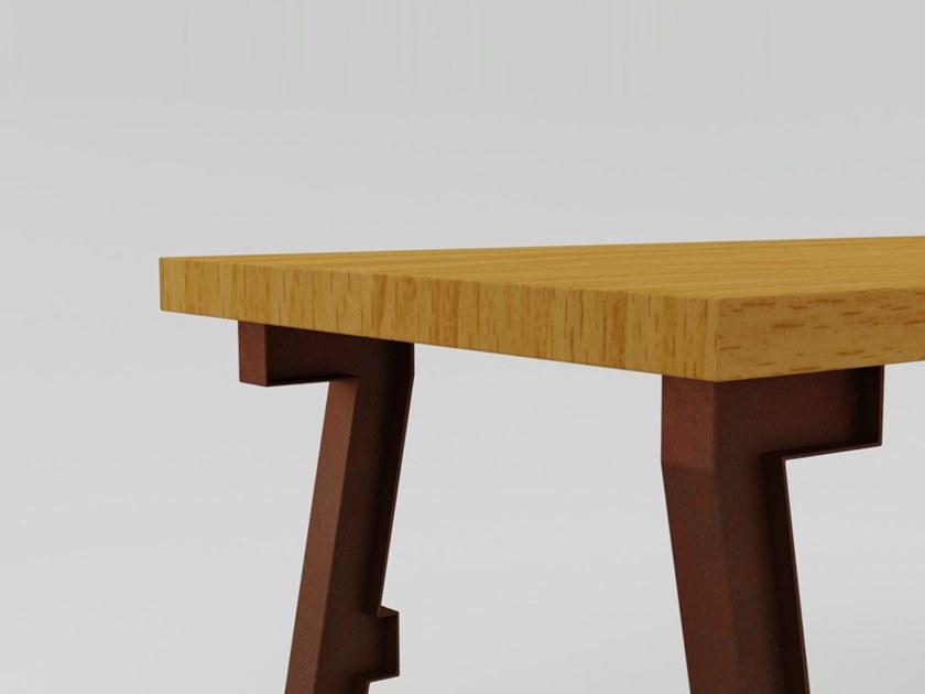 TrackDesign Прямоугольный стол из Corten ™ и ламината Seven Tt06740012 - Вид №2