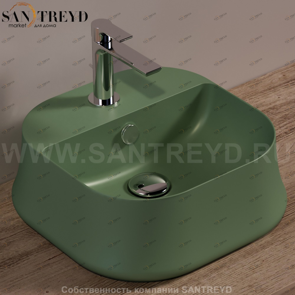 SH07MIRTOMATT Накладная раковина на столешницу  квадратная Simas Sharp