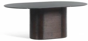 Milla & Milli Овальный стол из массива дерева с мраморной столешницей Waves