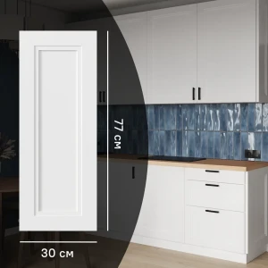 KONSENSA Фасад Котлас белый матовый для кухни в неоклассическом стиле 89387727