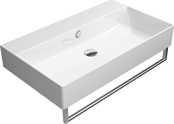 9422111 Подвесная раковина настенная овальная GSI ceramica  белая  - Вид №1