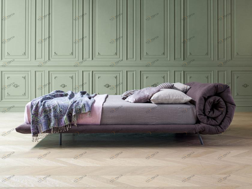 Bonaldo Двуспальная кровать с обивкой и съемным чехлом из ткани sun-id-1425649