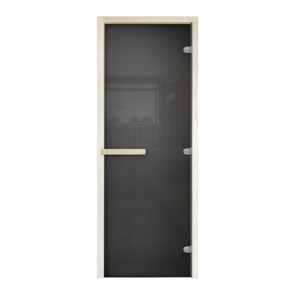 Дверь для сауны с магнитным замком Стандарт стекло 1890x690 мм цвет графит Santreyd STLM-2141940