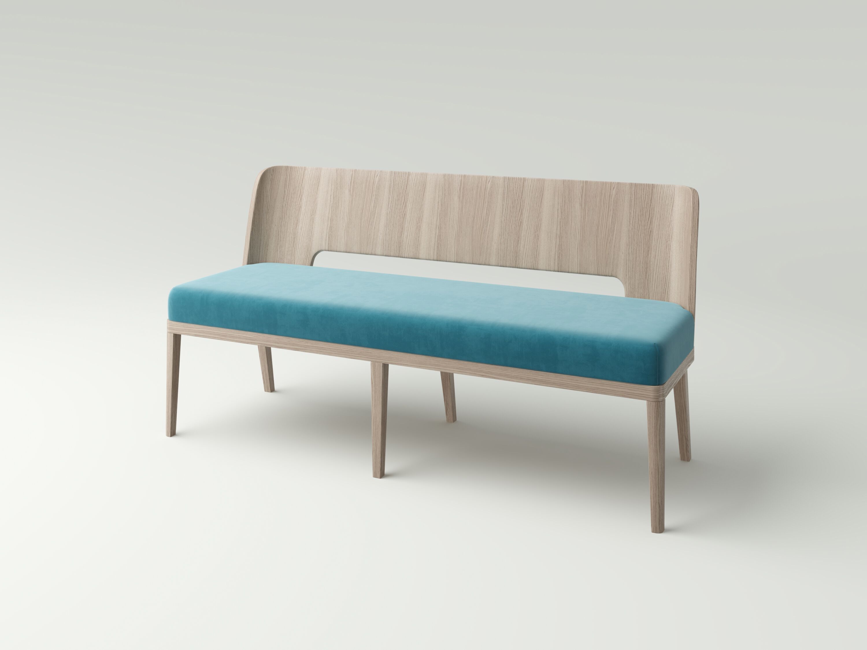 Дубовая скамья со спинкой NITZAN HOME DAFYDD ARCH-00109851 - Вид №1