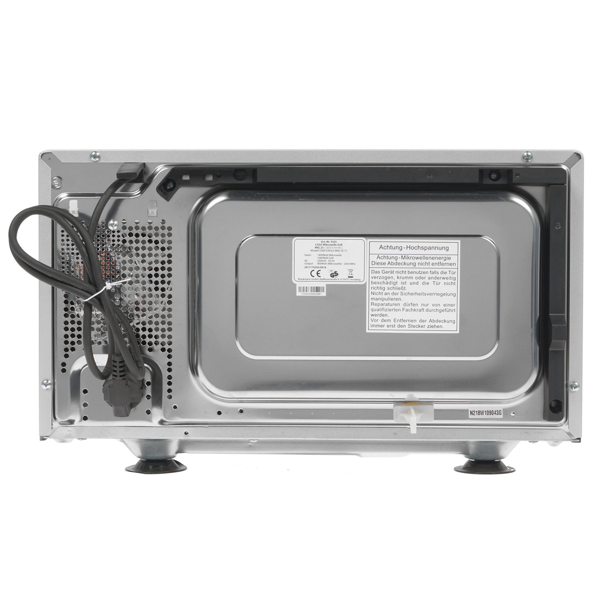 8195363 Микроволновая печь CASO MIG 25 Ceramic серебристый STDN-0151440 - Вид №7