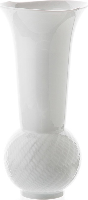 89050 Meissen Ваза Meissen "Игра волн, рельеф, белый" 30см, п/к Фарфор 