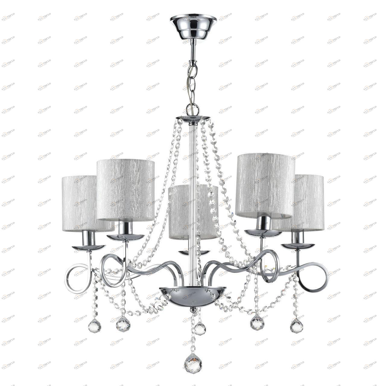 Подвесная люстра Freya Morel FR2907-PL-05-CH FREYA MOREL 186736 Серебро 