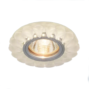 Спот точечный встраиваемый Elektrostandard 2210, MR16 Matt Ice с LED-подсветкой под отверстие 60 мм, 3 м², цвет прозрачный