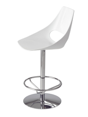 Echo 333B Поворотный барный стул со стальным основанием по центру и корпусом из технополимера. Версия сиденья высотой 65 см. Et al. Echo