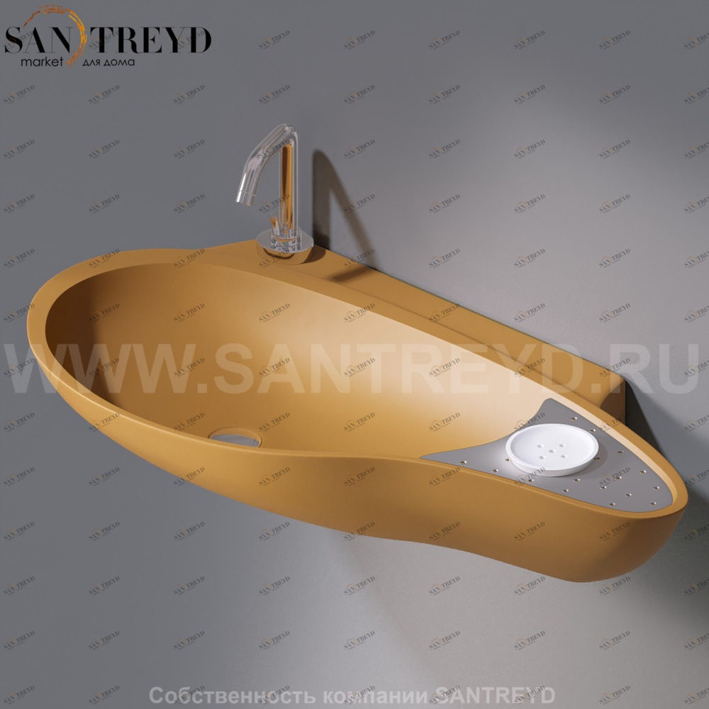 L235T0R1V4..133 Подвесная раковина настенная овальная A. e T. Italia SPOT AeT ITALIA ACCENT L235T0R1V4.133