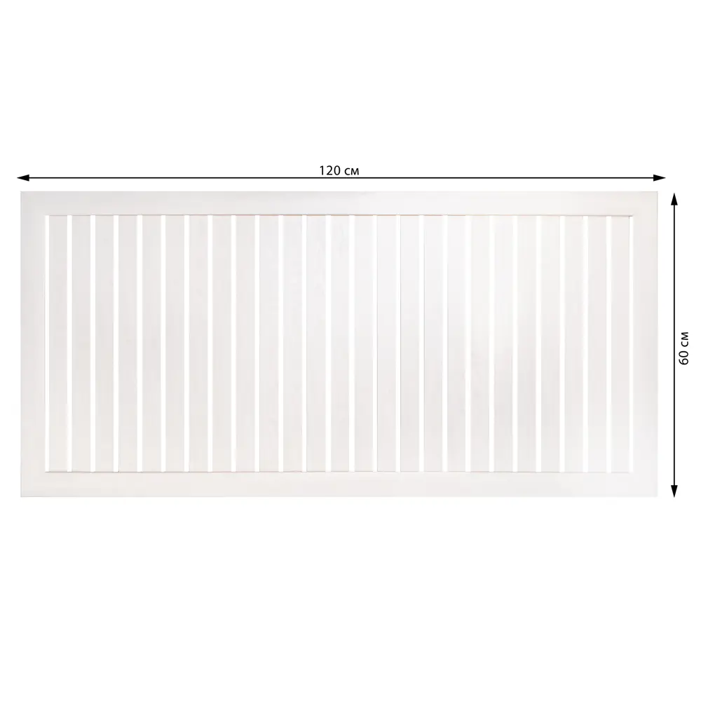 ЛАЙТ Реечный экран для радиатора 120x60 см белый ясень 88909912 STLM-1015235 - Вид №4