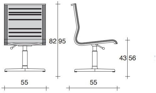 TALIN Поворотное офисное кресло из сетки с 4 спицами sun-id-1349334 - Вид №1