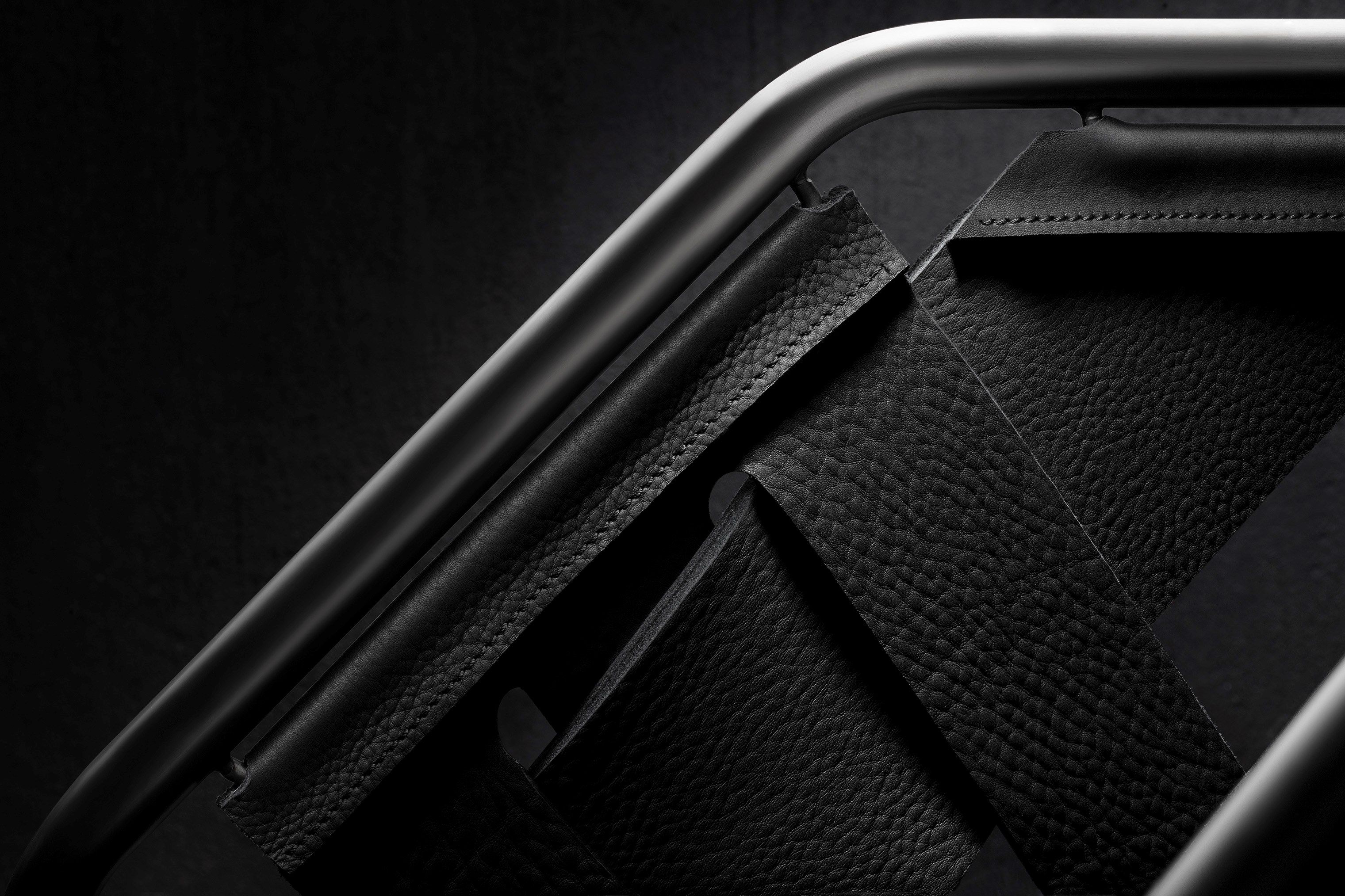 Стул с металлическим каркасом и кожаной обивкой Henge Strip ARCH-00001261 - Вид №2