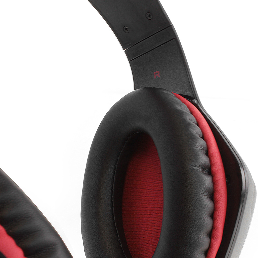 CMGH-102T Гарнитура , black&red (подключение usb, встроенная аудио карта, частотный диапазон: 20гц-20,000 гц ,кабель 2.1м,размер d 250мм) Crown Santreyd  - Вид №5