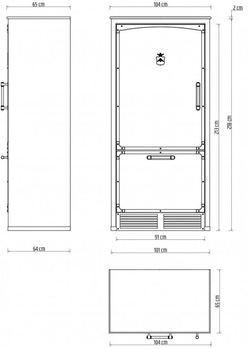 Officine Gullo Двухдверный холодильник с морозильной камерой класса а + sun-id-1496780 - Вид №1